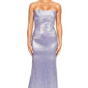 Rene Ruiz Collection Metallic Strapless Gown